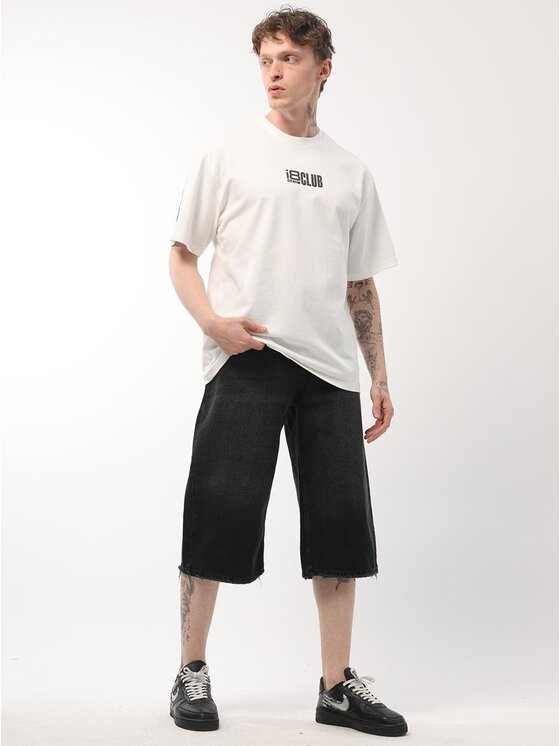 Szorty jeansowe, rozmiar 29, Czarne, Krótkie Spodenki Jortsy Jeansowe Super Baggy Męskie Czarne Classic Bermudy 33