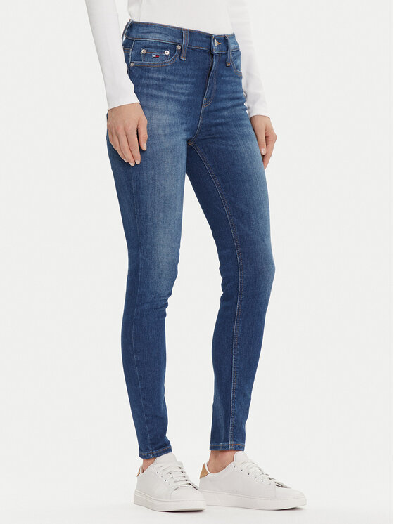 Tommy Jeans Tommy Jeans Blugi Nora DW0DW21819 Bleumarin Skinny Fit
