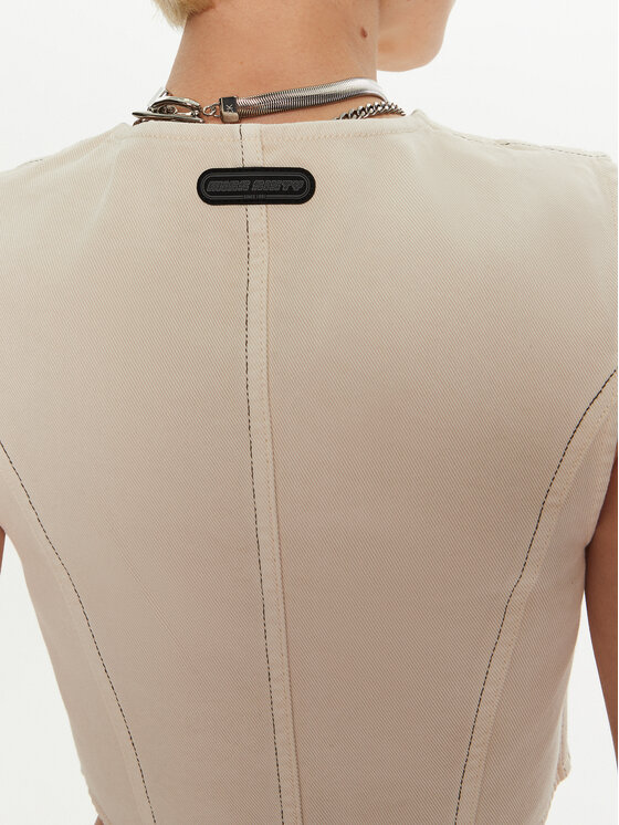 Miss Sixty Miss Sixty Kamizelka 6L3WJ4620000 Écru Regular Fit