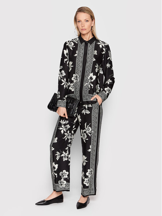 Pantaloni di tessuto Orchid Scarf FPAN24077K Nero