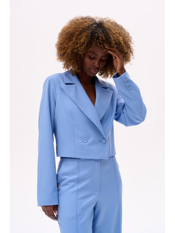 blue shadow blue shadow Marynarka Demi Niebieski Regular Fit