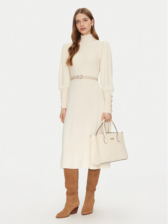 Luisa Spagnoli Luisa Spagnoli Rochie tricotată Magalin 58414 Écru Regular Fit