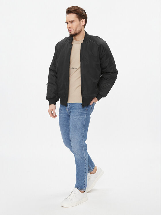 Calvin Klein Jeans Calvin Klein Jeans Μπόμπερ μπουφάν J30J324070 Μαύρο Relaxed Fit