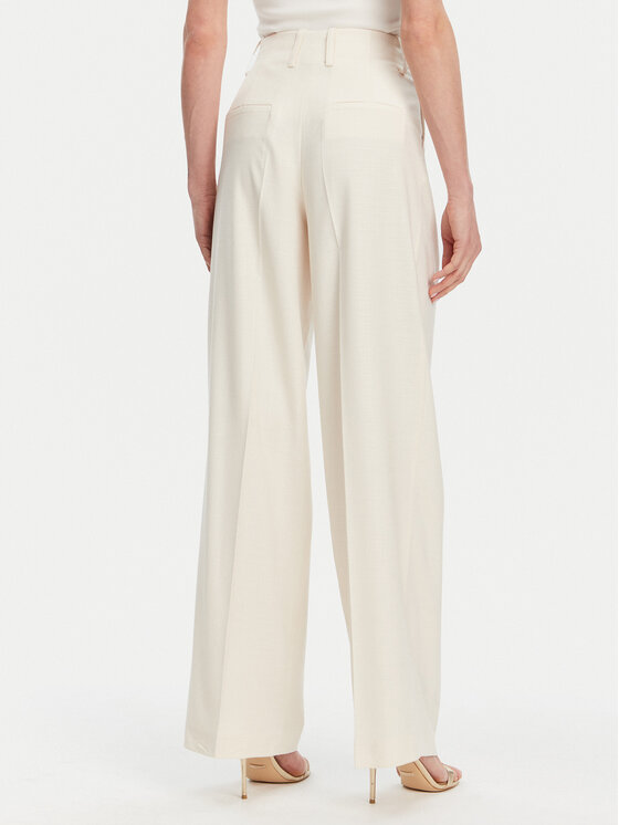 Simona Corsellini Simona Corsellini Spodnie materiałowe P25CPPA01901 Écru Relaxed Fit