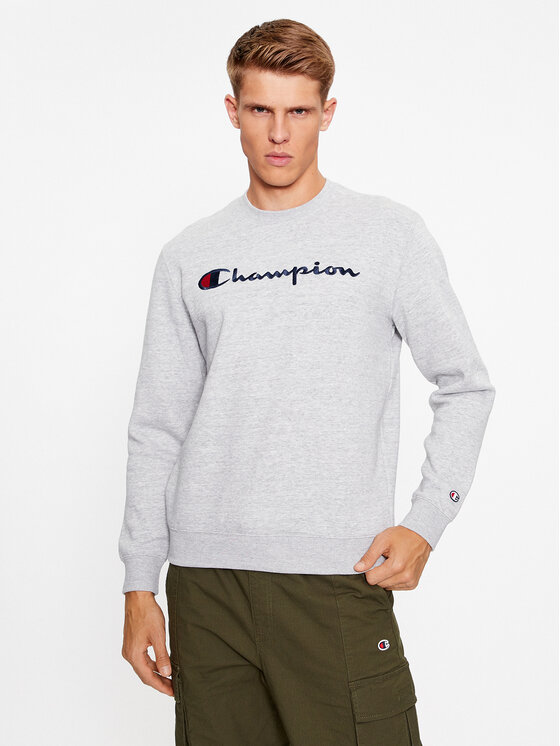 Champion Džemperis ar kapuci Crewneck Sweatshirt 219204 Pelēks Comfort Fit