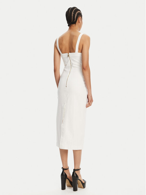 Versace Jeans Couture Versace Jeans Couture Džinsinė suknelė 78HAO951 Balta Slim Fit