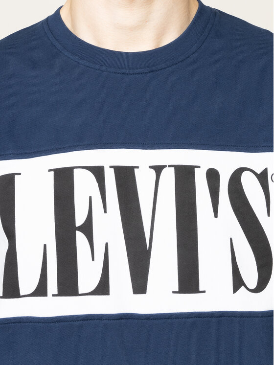 Felpa Logo Colorblock Crew 85648-0000 Blu scuro