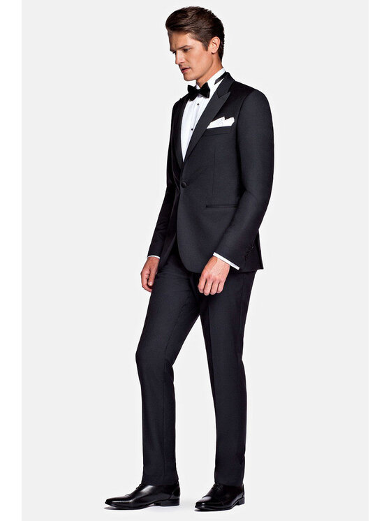 Lancerto Lancerto Marynarka Lincoln Czarny Slim Fit