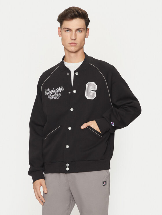 Champion Pulóver 220443 Fekete Loose Fit