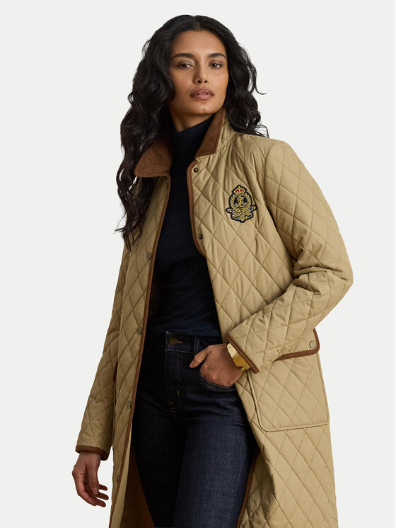 LAUREN RALPH LAUREN LAUREN RALPH LAUREN Giacca di transizione Crested 3/4 Quilt 297P18059002 Beige Regular Fit