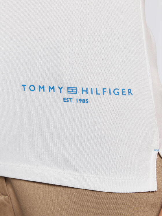 Tommy Hilfiger Tommy Hilfiger Polo Logo WW0WW37628 Biały Slim Fit