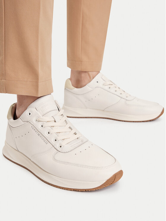 Tommy Hilfiger Tommy Hilfiger Sneakersy Newport Lth FM0FM05871 Kremowy