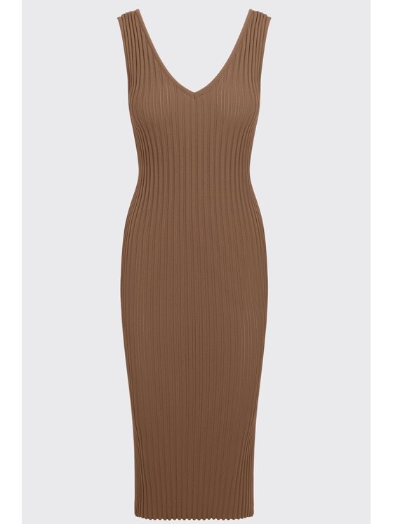 MARI PRETI MARI PRETI Vestito di maglia Serenity Marrone Skin Fit