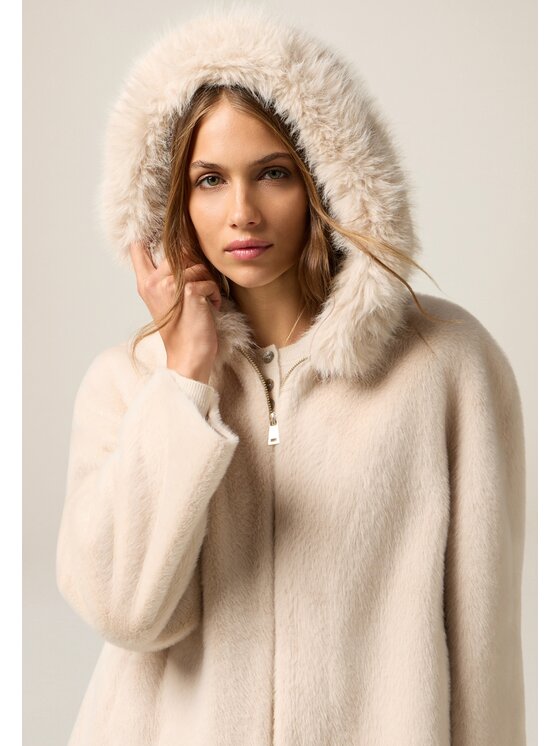 Oltre Oltre Cappotto 0079J000122N002 Bianco Baggy Fit