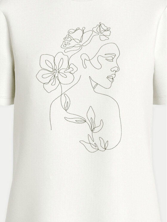 Vila Vila T-shirt Sybil 14108062 Bijela Regular Fit