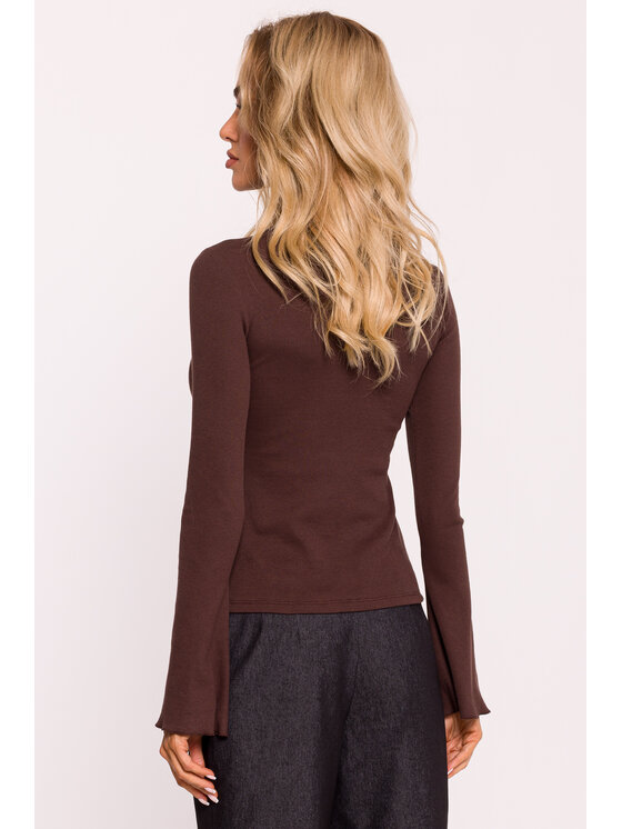 Made of Emotion Made of Emotion Blusa M806 Marrone Active Fit