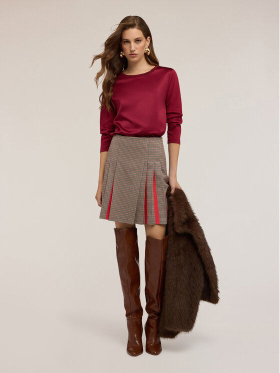 Motivi Motivi T-shirt G064W703440N036 Bordeaux Regular Fit