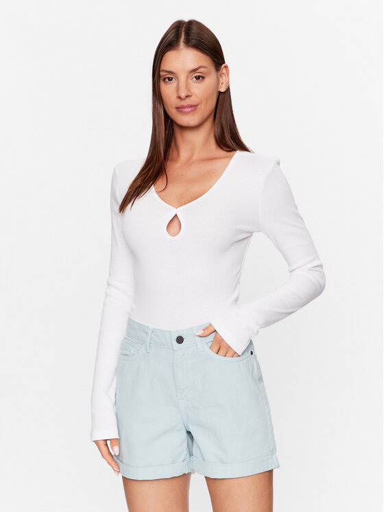 Noisy May Noisy May Блузка Maya 27026248 Білий Slim Fit