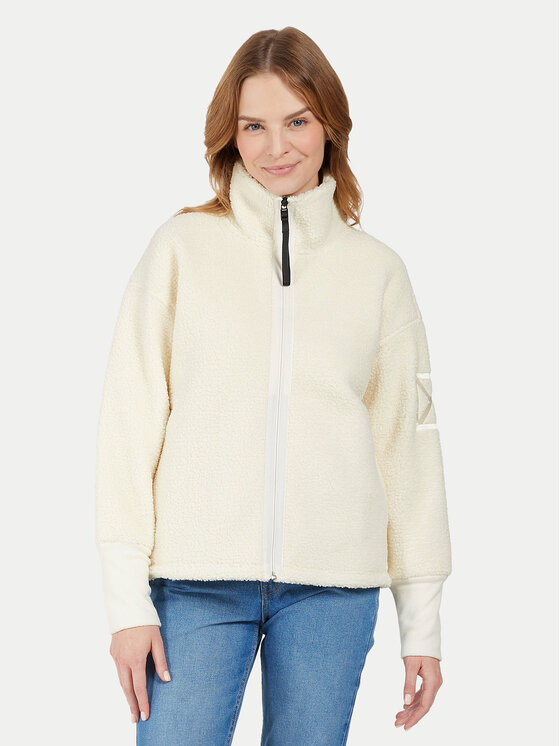 Didriksons Didriksons Felpa di pile Mella 505446 Écru Relaxed Fit