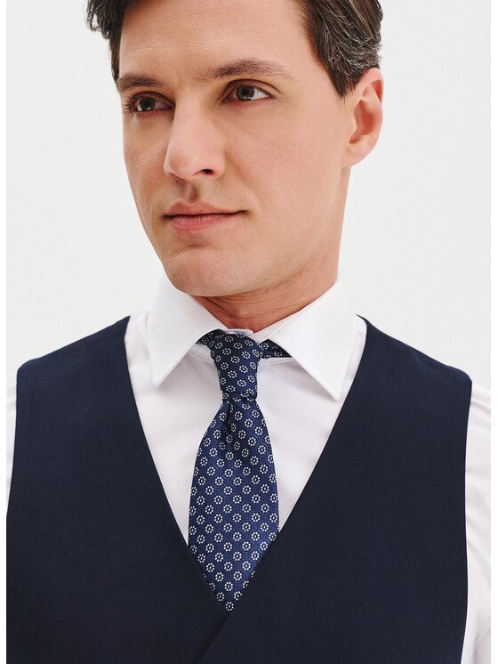 Pako Lorente Pako Lorente Kamizelka P25SF-8X-005 Granatowy Slim Fit