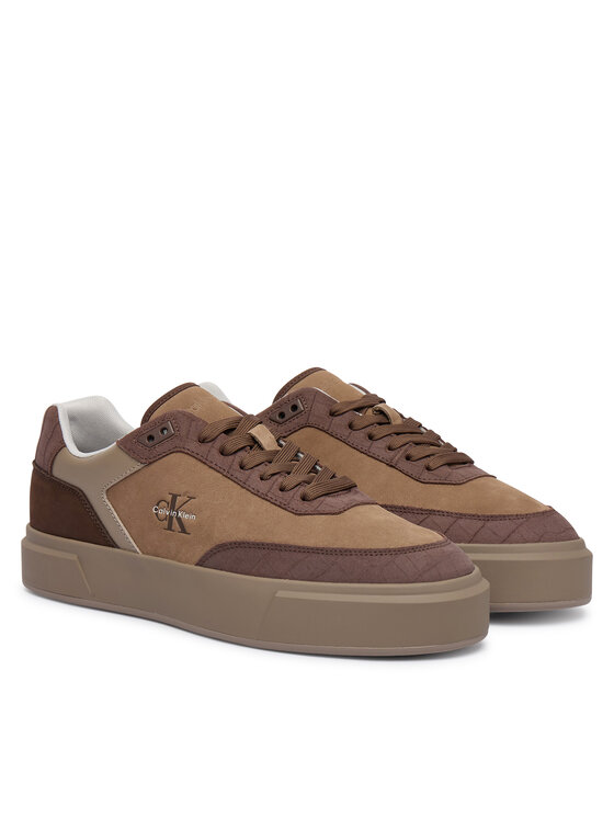 Calvin Klein Calvin Klein Sneakers Prime Cupsole Laceup Nu-Su Croc HM0HM02450 Braun