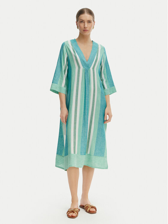Iconique Iconique Пляжна сукня Kim IC26-053 Зелений Relaxed Fit