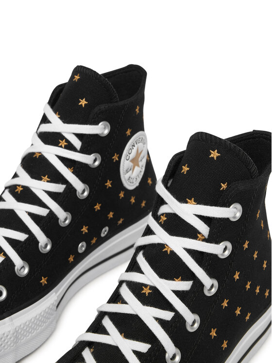 Converse Converse Кеди Chuck Taylor All Star Lift Platform Embroidered Stars A16113C Чорний