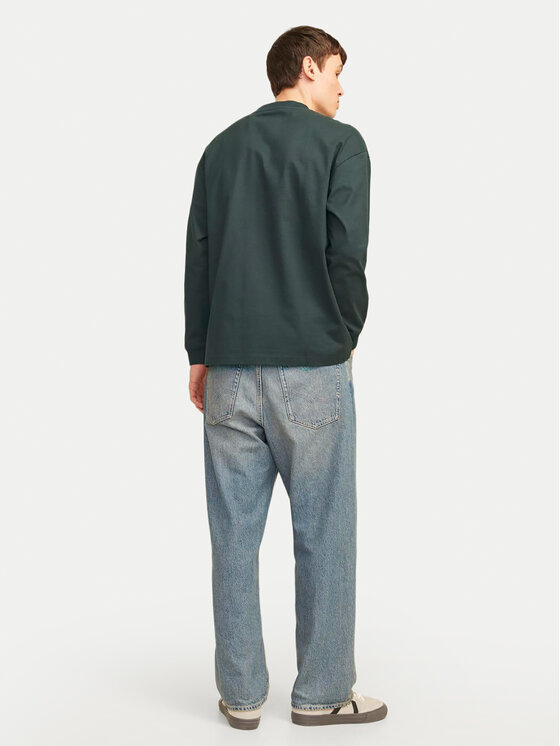 Jack & Jones Jack & Jones Majica dugih rukava Vesterbro 12251775 Zelena Loose Fit