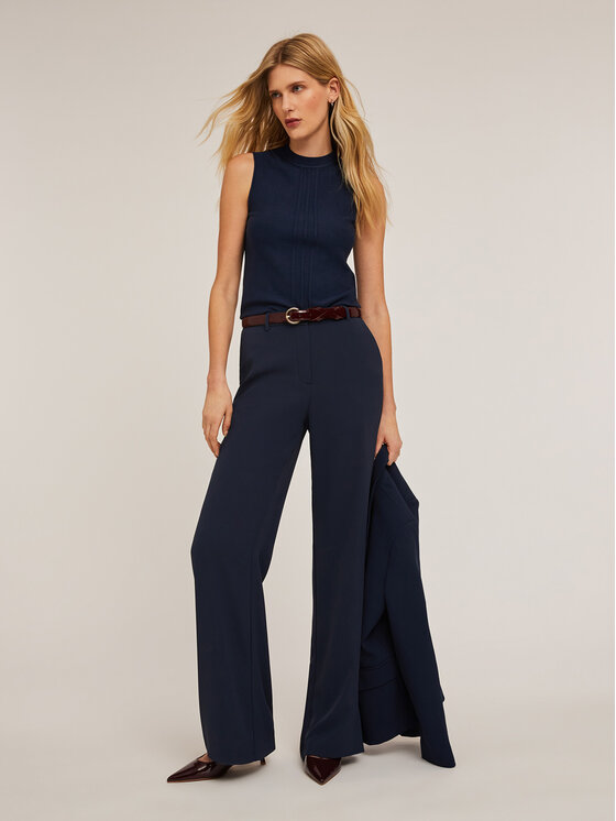 Motivi Motivi Spodnie materiałowe P187Q003740N034 Niebieski Over Fit