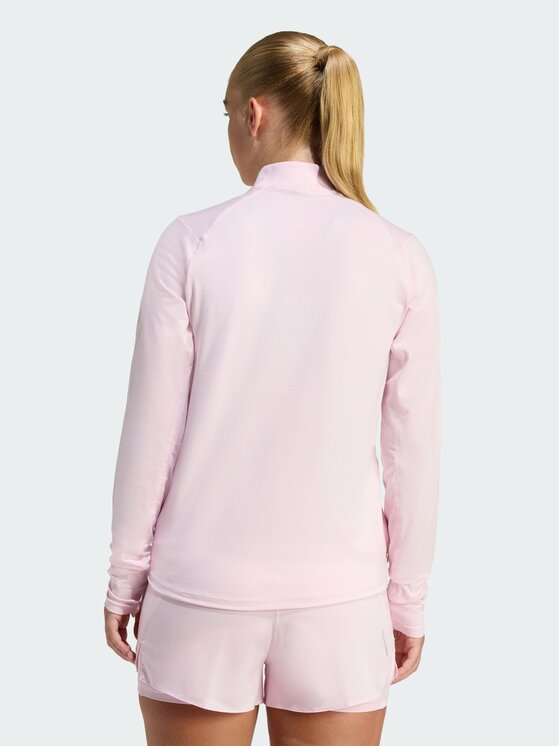 adidas adidas Bluza adi365 Iconic Running 1/2 Zip Różowy Regular Fit