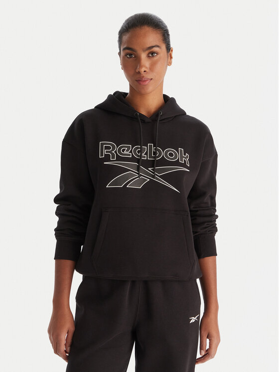 Reebok Reebok Džemperis ar kapuci Cali RK25174CCW Melns Regular Fit