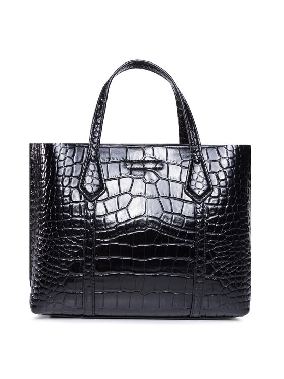 Tory Burch Kabelka Perry Embossed Small Triple-Compartment Tote 74594  Čierna • 