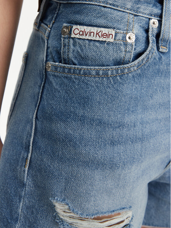 Calvin Klein Jeans Calvin Klein Jeans Jeans kratke hlače J20J225159 Modra Mom Fit