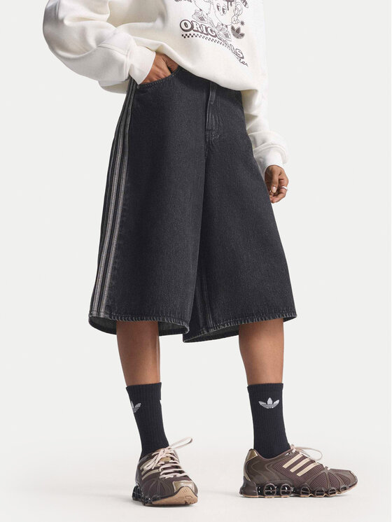 adidas adidas Džinsiniai šortai Firebird Jorts KD2916 Juoda Oversize