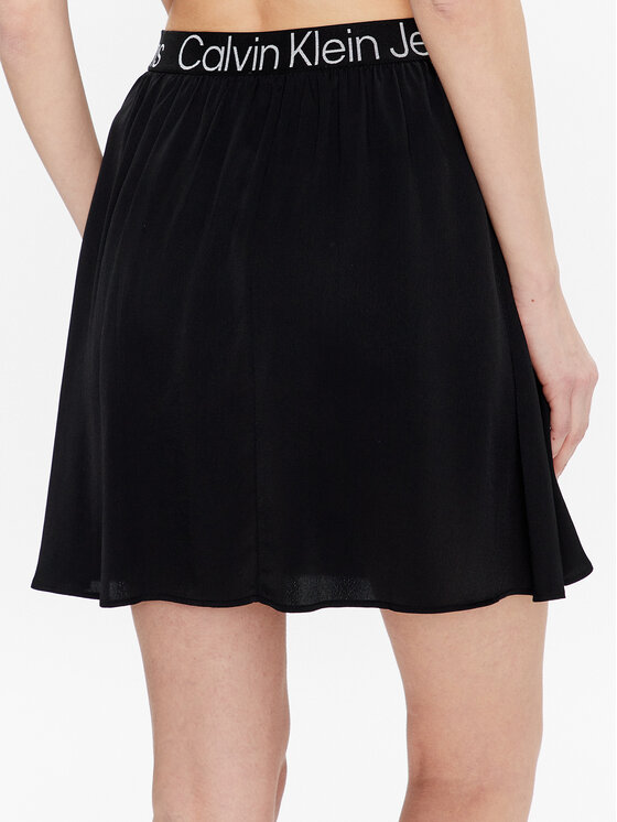 Calvin Klein Jeans Calvin Klein Jeans Φούστα σε γραμμή Α J20J221512 Μαύρο Regular Fit