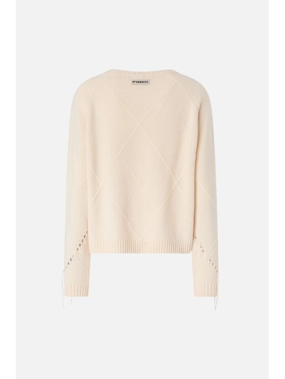 PINKO PINKO Sweter Berna Pull Beżowy Regular Fit