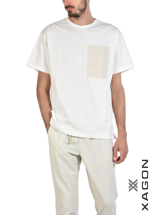 Xagon Xagon T-Shirt P2308 2Z87 ZUK Écru Oversize