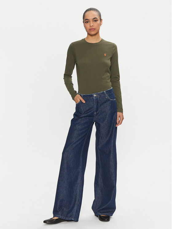 Polo Ralph Lauren Polo Ralph Lauren Bluza 211898699031 Zelena Regular Fit