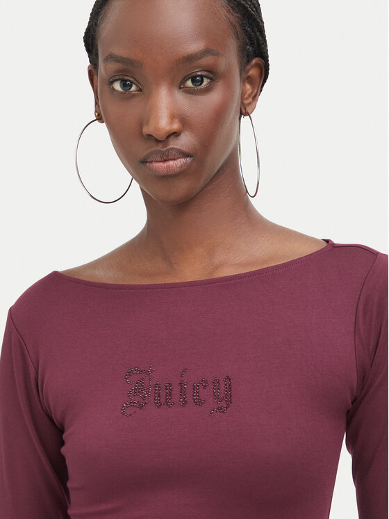 Juicy Couture Juicy Couture Särkpluus JCWCT226329 Bordoopunane Slim Fit
