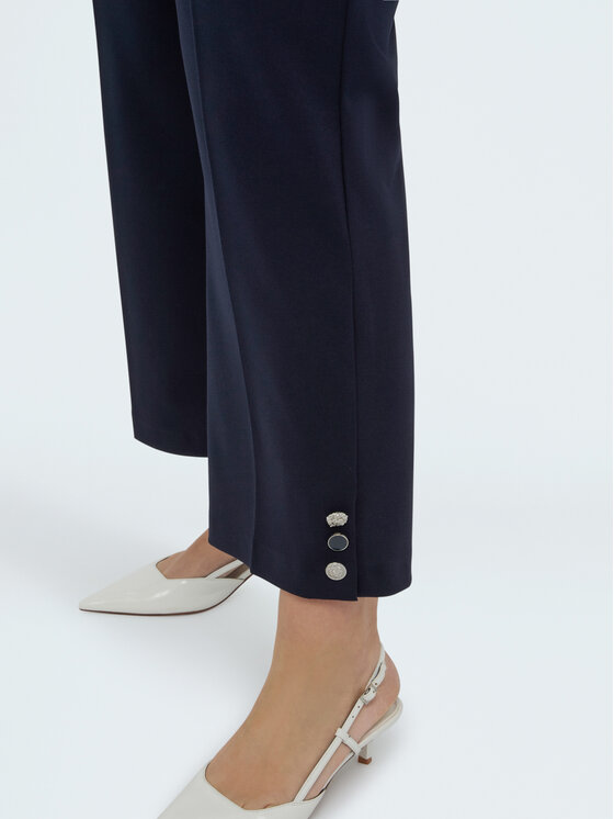 Fiorella Rubino Fiorella Rubino Pantaloni di tessuto P013L002303N034 Blu Cropp Fit