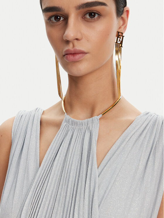 Elisabetta Franchi Elisabetta Franchi Sukienka wieczorowa AB-R21-52E2 Błękitny Regular Fit