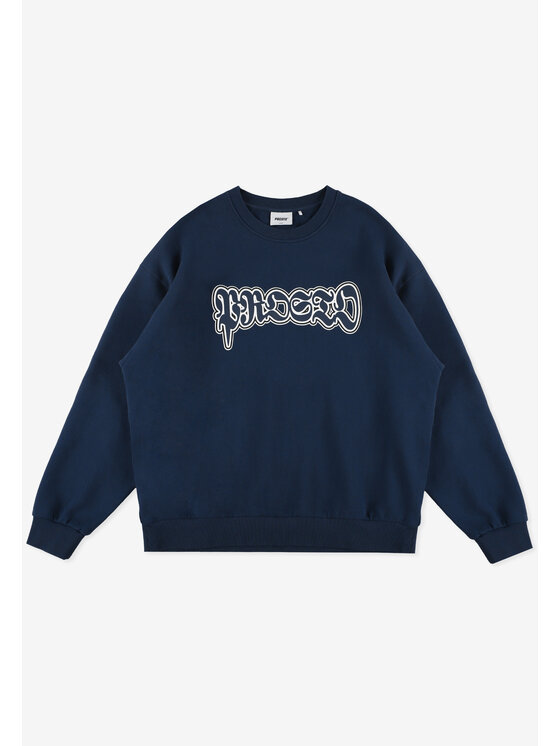 PROSTO. PROSTO. Bluza Graffiti Granatowy Oversize
