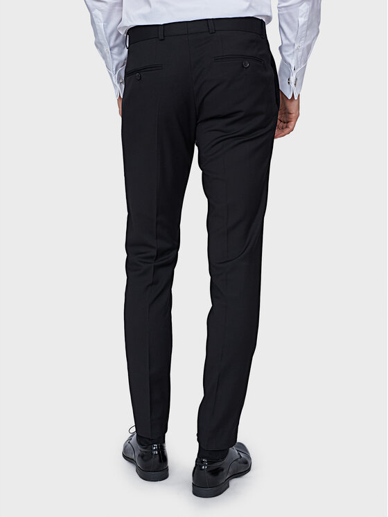 Evenemen Evenemen Spodnie garniturowe Solid Czarny Slim Fit