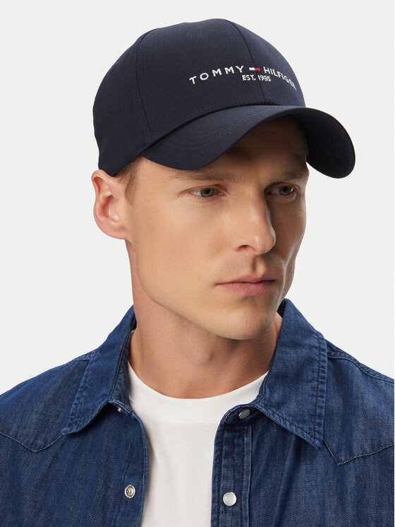 Tommy Hilfiger Tommy Hilfiger Kepurė su snapeliu Th Established Cap AM0AM07352 Tamsiai mėlyna