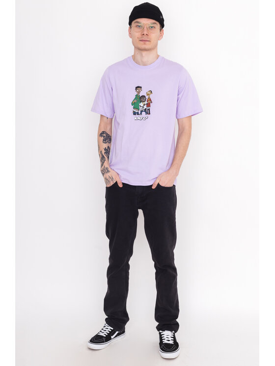Kamuflage Kamuflage T-Shirt Bad, Badd&Baddie Fioletowy Relaxed Fit