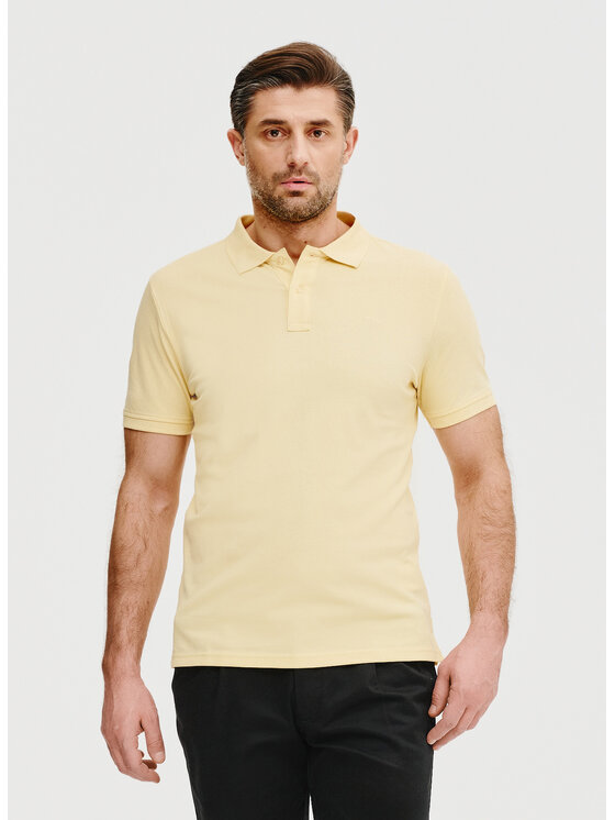 Pako Lorente Pako Lorente Polo P25SF-TX-003 Żółty Classic Fit