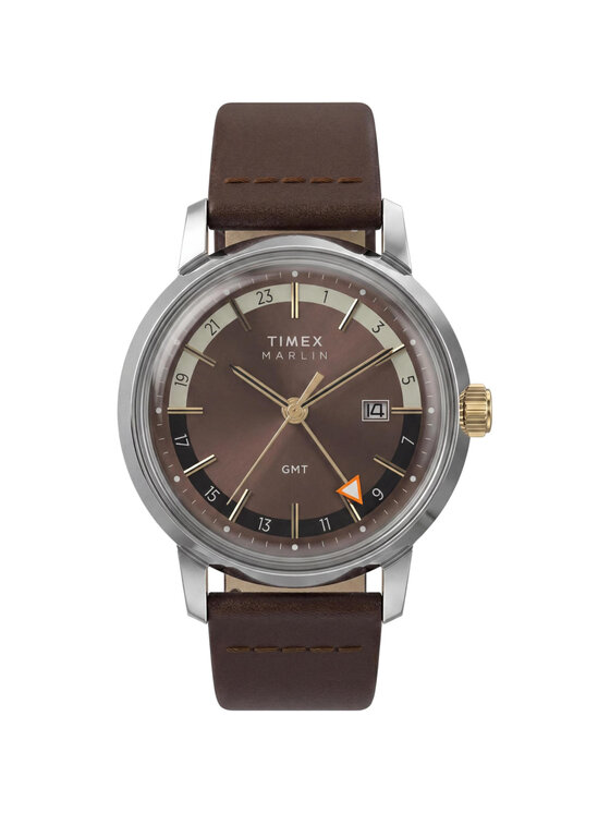 Timex Timex Zegarek TW2Y84200 Brązowy