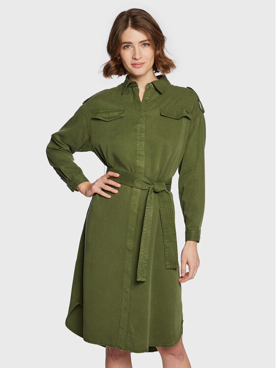 Pepe Jeans Pepe Jeans Сукня-сорочка Lidia PL953139 Зелений Relaxed Fit