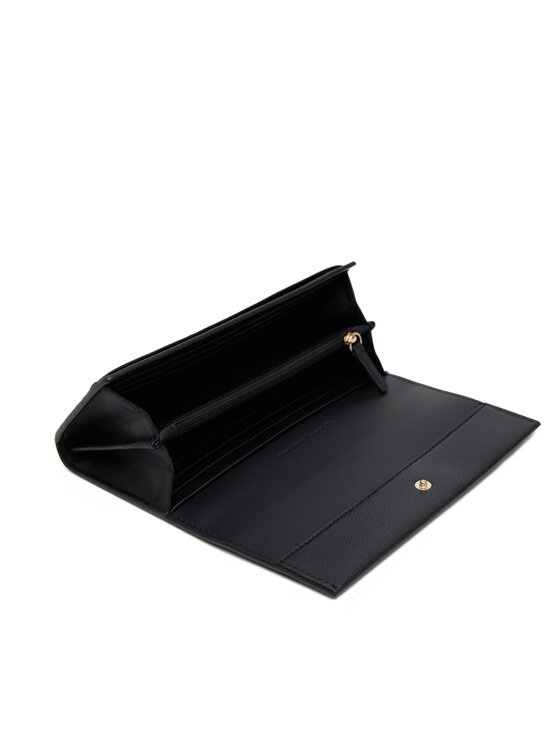 Tommy Hilfiger Tommy Hilfiger Veľká dámska peňaženka Th Legacy Flap Lrg Wallet AW0AW17267 Čierna