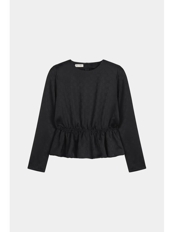 MARI PRETI MARI PRETI Blusa MONOGRAM M OBSIDIAN Nero Slim Fit